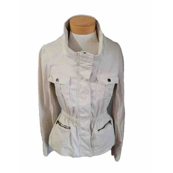 Kenneth Cole New York Jacket Women's Size XS Beige Multi Pockets - Picture 2 of 14